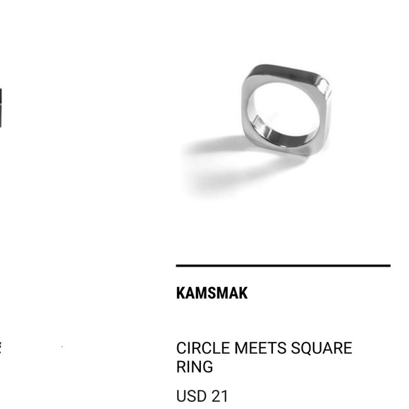 KAMSMAK Circle Meet Square RING - Picture 10 of 10
